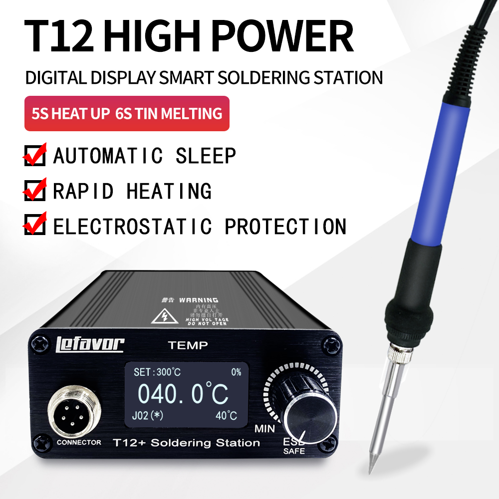 T12 Soldering Station Oled - Паяльная станция T12 +, паяльник 1,3-дюймовый