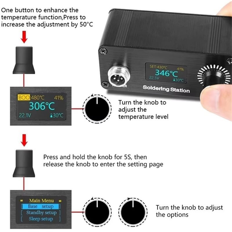 【A56X】Портативная мини-цифрова – обзор и цена T12 Soldering Station Oled