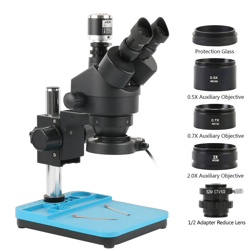Тринокулярный стереомикроскоп  – обзор и цена Simul-Focal Industrial Microscope 4K Hdmi