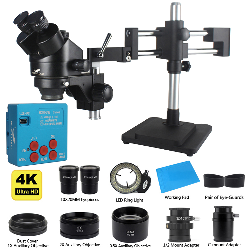 4K 48MP HDMI USB промышленная  – обзор и цена Simul-Focal Industrial Microscope 4K Hdmi