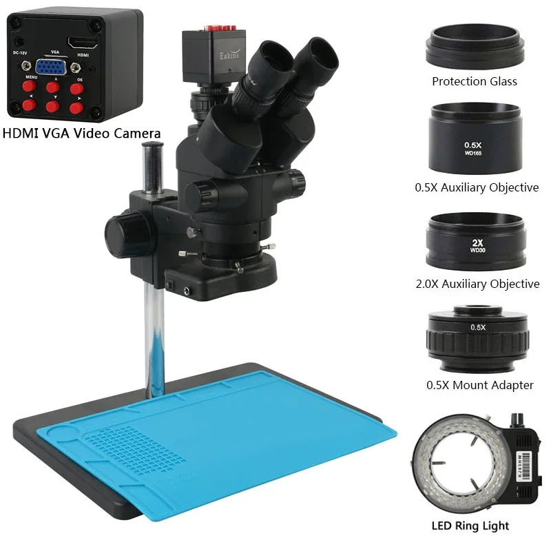 1080P 2K 4K 36MP VGA HDMI Type – обзор и цена Trinocular Stereo Microscope 7X-45X