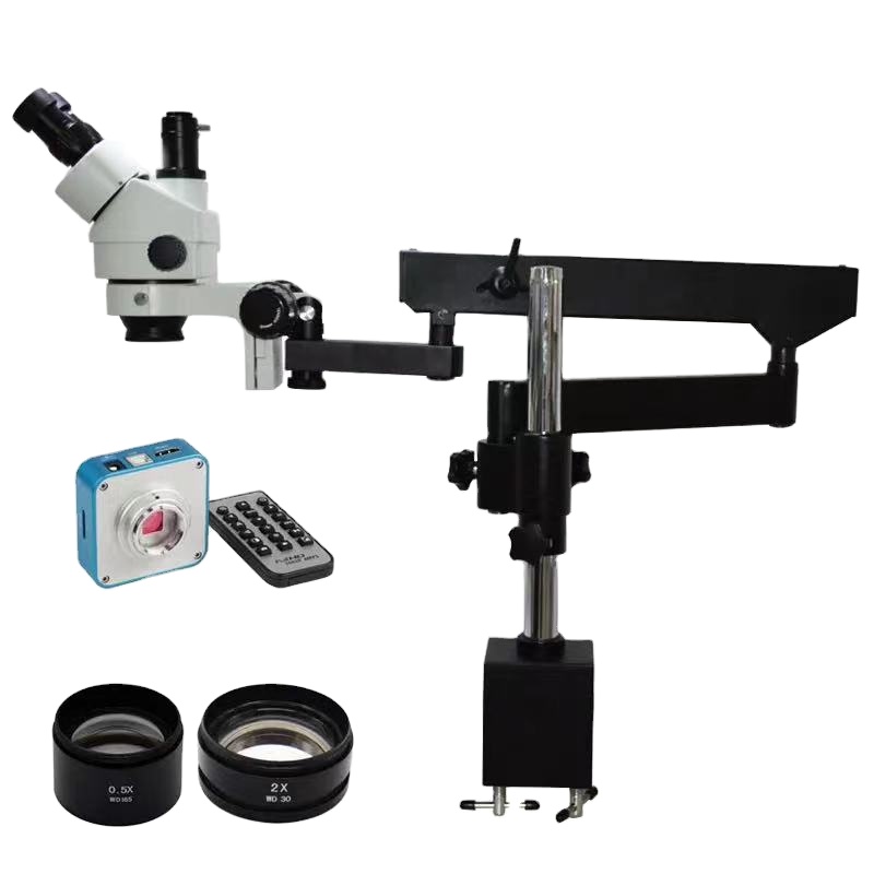 Тринокулярный стереомикроскоп  – обзор и цена Articulating Arm Boom Stand Microscope