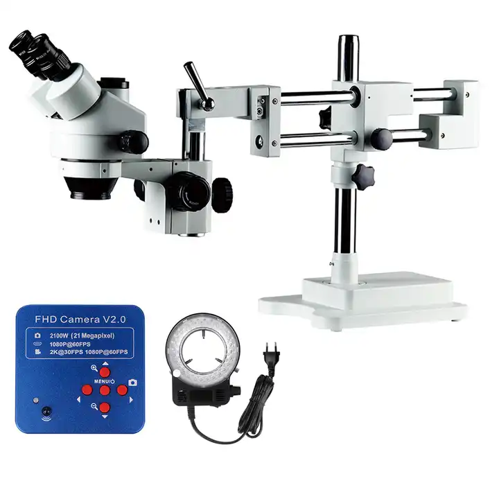 Стереомикроскоп с 7-45-кратным – обзор и цена Trinocular Stereo Microscope 7X-45X