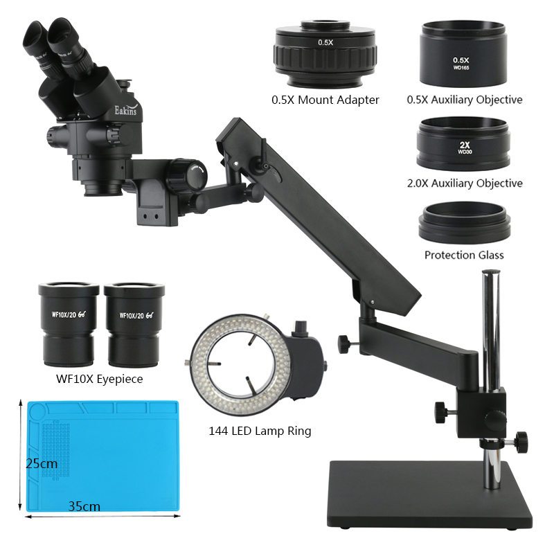 Настольная подставка с шарнирн – обзор и цена Trinocular Stereo Microscope 7X-45X