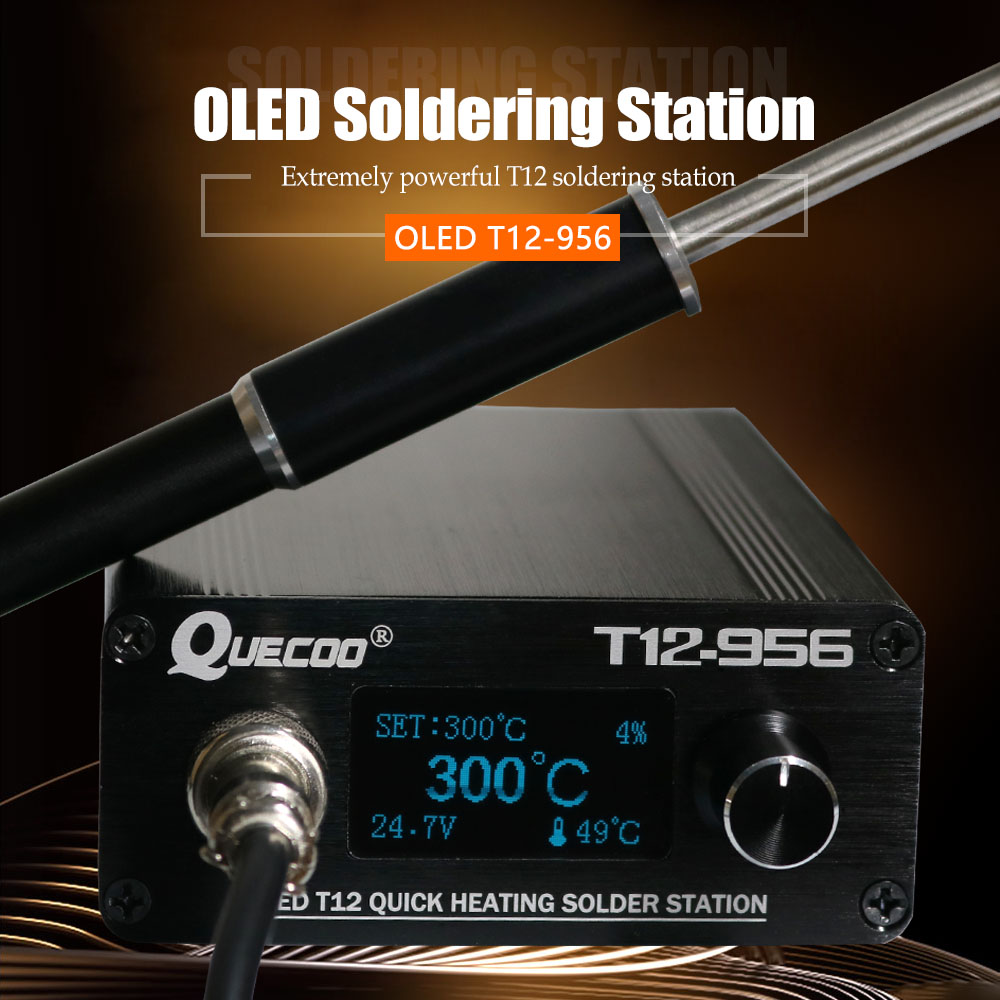 Цифровая паяльная станция QUEC – обзор и цена T12 Soldering Station Oled