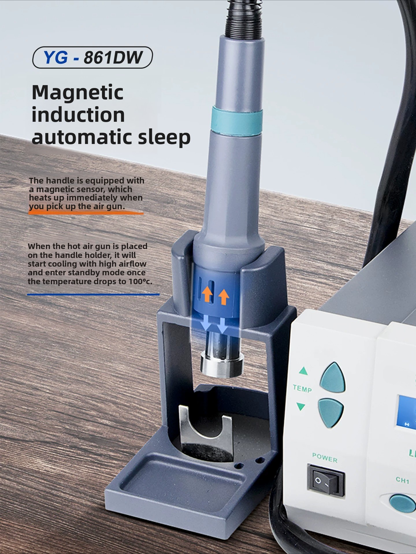 Промышленная станция для пайки – обзор и цена Hot Air Rework Station 861Dw