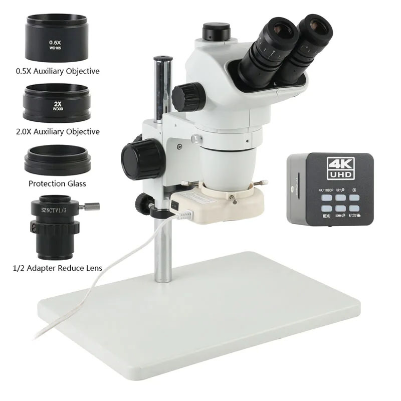 Стереомикроскоп тринокулярный  – обзор и цена Simul-Focal Industrial Microscope 4K Hdmi